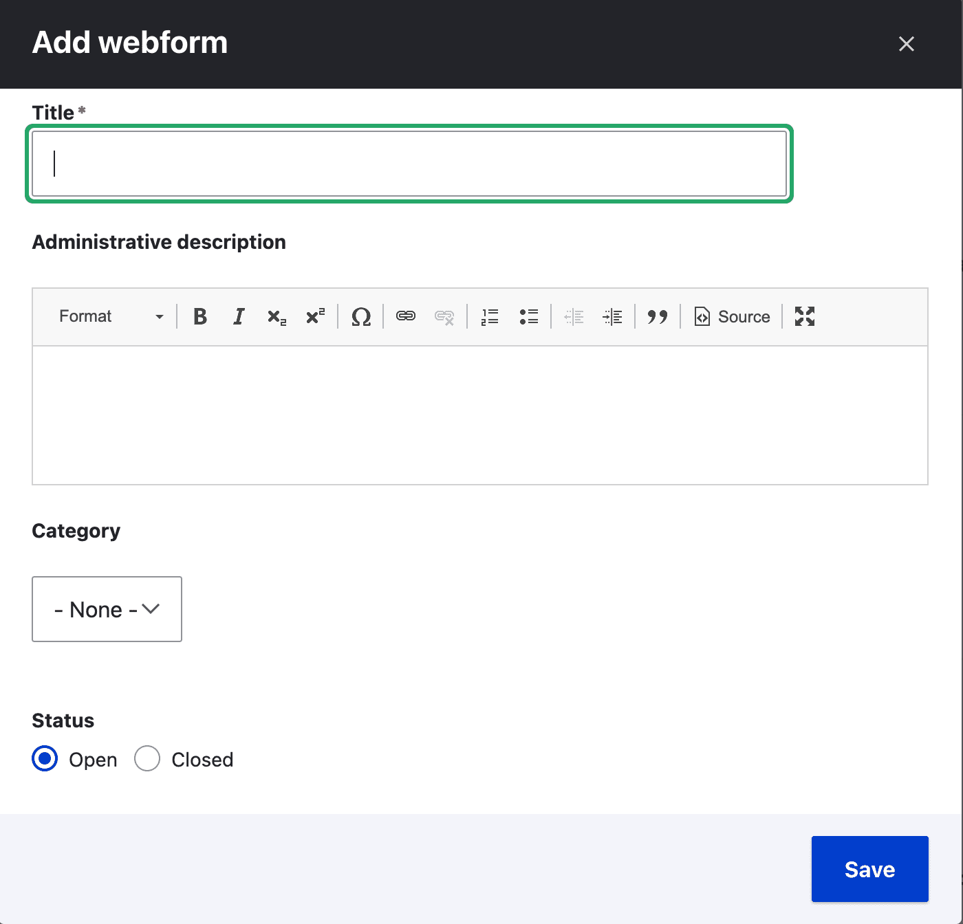 add webform