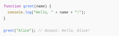 Function with Parameters