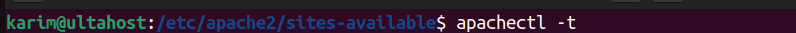 apache -t