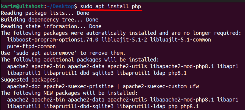 php install